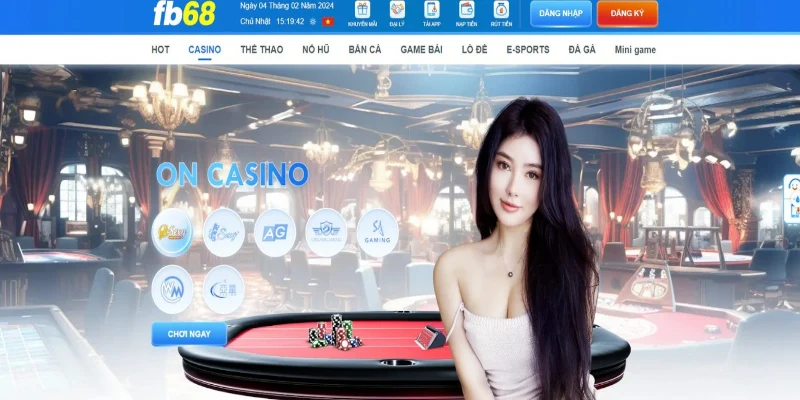 FB68 nổi tiếng với sảnh live casino với cô em dealer xinh đẹp